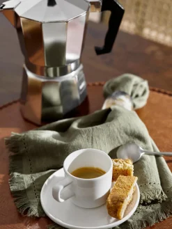 Tazas espresso con platito Fine Bone China Oco, 6 uds.