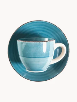 Tazas espresso con platitos Baita Acqua, 6 uds.