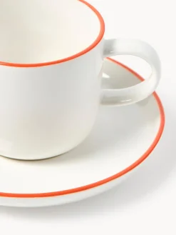 Tazas espresso con platitos de porcelana Facile, 2 uds.