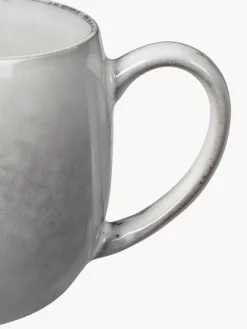 Tazas grandes artesanales de gres Nordic Sand, 2 uds.