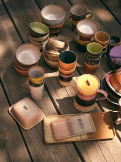 Tazas XL pintadas a mano 70's, 2 uds.