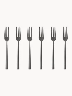 Tenedores de postre de acero inoxidable Rock, 6 uds.