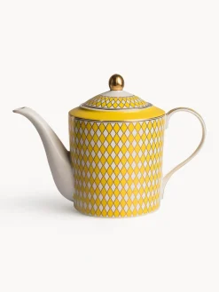 Tetera artesanal de porcelana Chess, 1,1 L