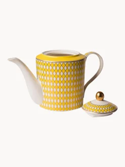 Tetera artesanal de porcelana Chess, 1,1 L