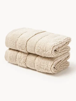 Toalla con borde a rayas Luxe, tamaños diferentes