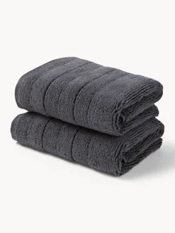 Toalla con borde a rayas Luxe, tamaños diferentes