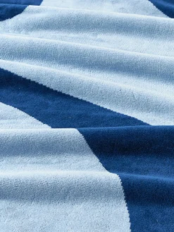 Toalla de playa de terciopelo con estampado ondulado Pia