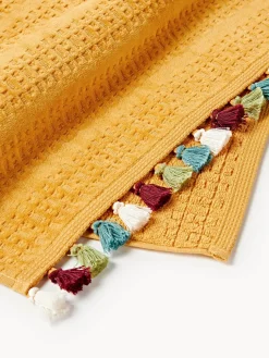 Toalla de terciopelo con flecos Tallulah, tamaños diferentes