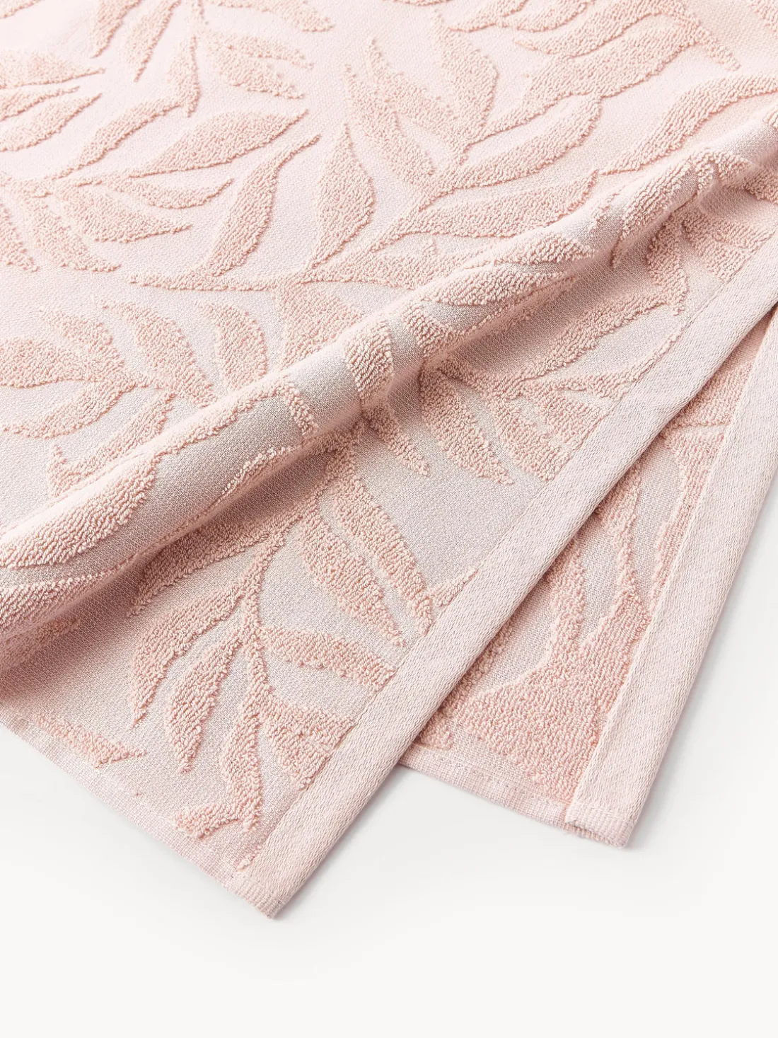 Toallas de algodón con relieves Leaf, tamaños diferentes