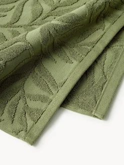 Toallas de algodón con relieves Leaf, tamaños diferentes