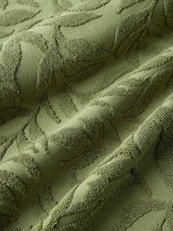 Toallas de algodón con relieves Leaf, tamaños diferentes