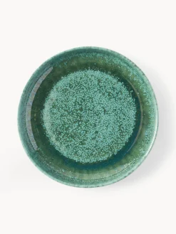 Vajilla artesanal con esmalte reactivo Pam, 4 comensales (12 pzas.)