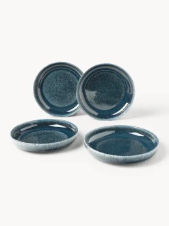 Vajilla artesanal con esmalte reactivo Ethel, 4 comensales (12 pzas.)