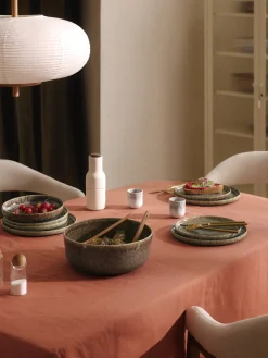 Vajilla artesanal con esmalte reactivo Danza, 4 comensales (12 pzas.)