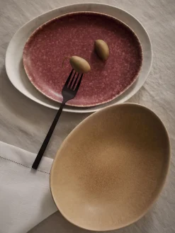 Vajilla artesanal en forma orgánica Macey, 4 comensales (12 pzas.)