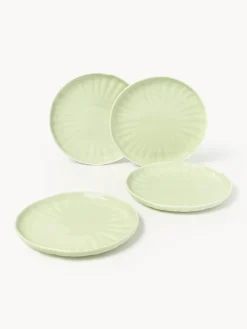 Vajilla de porcelana con relieves Sali, 4 comensales (12 pzas.)