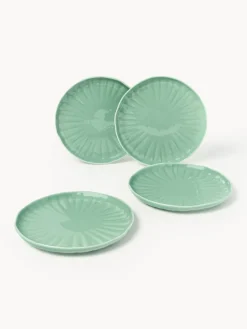 Vajilla de porcelana con relieves Sali, 4 comensales (12 pzas.)