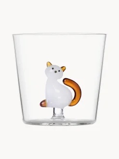 Vaso con cola de ámbar White Cat