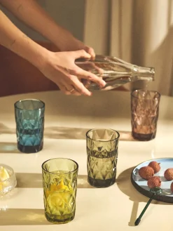 Vasos altos con relieves Colorado, 4 uds.