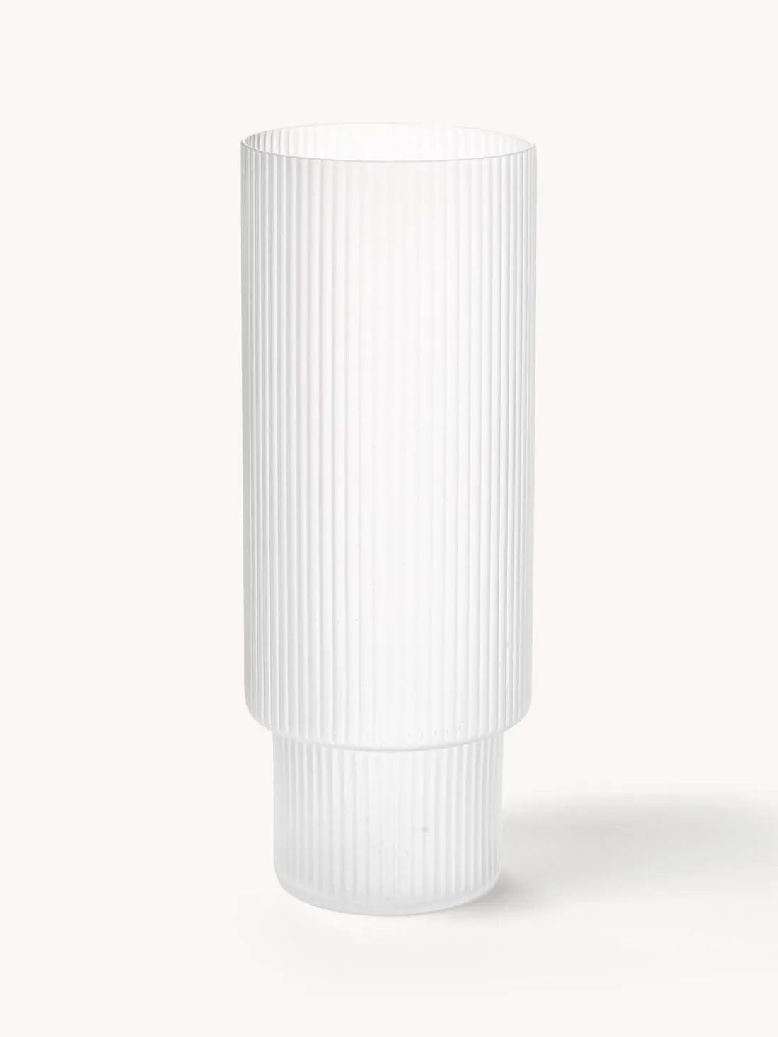 Vasos altos soplados con relieve Ripple, 4 uds.