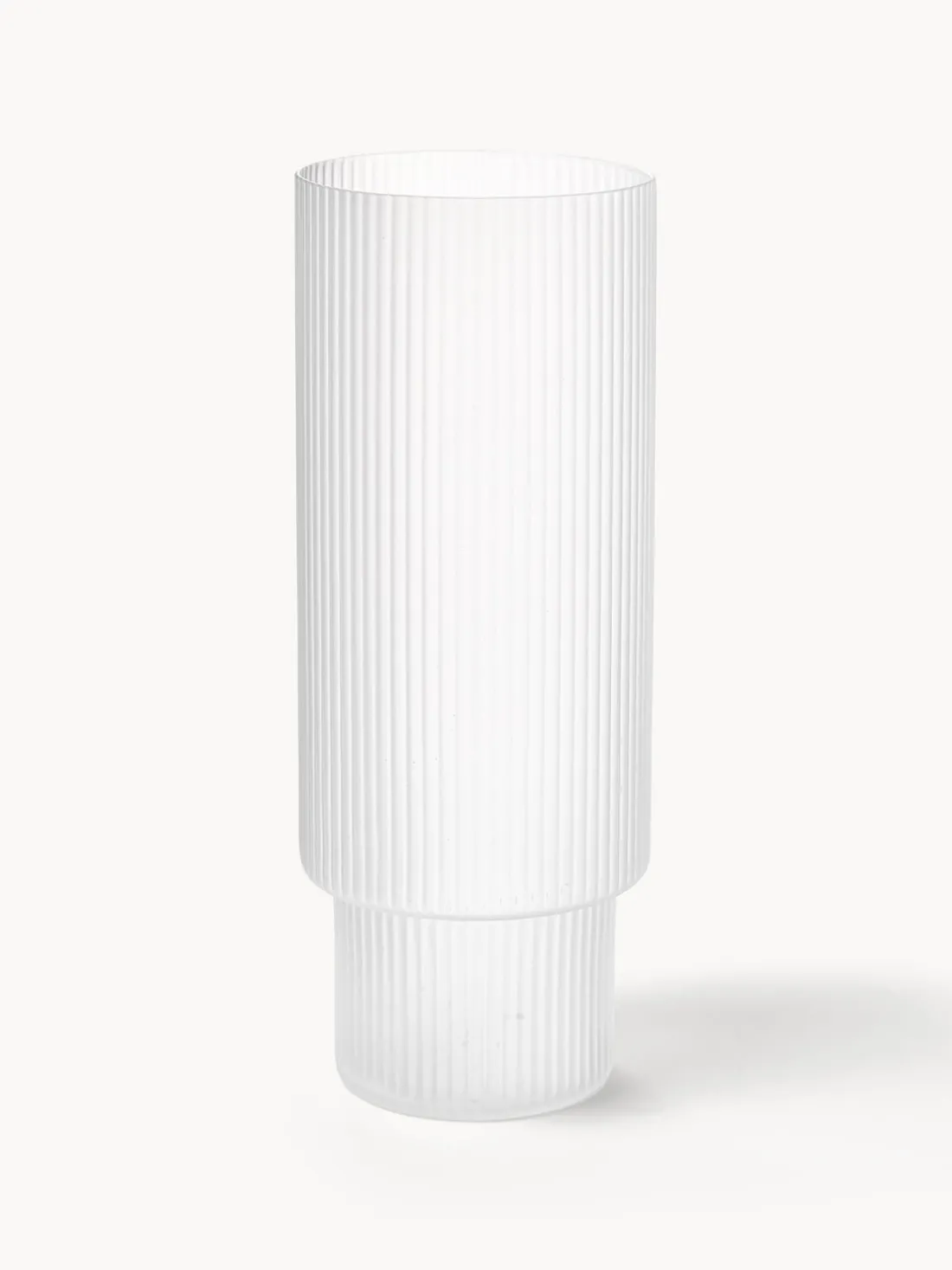 Vasos altos soplados con relieve Ripple, 4 uds.