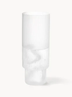 Vasos altos soplados con relieve Ripple, 4 uds.