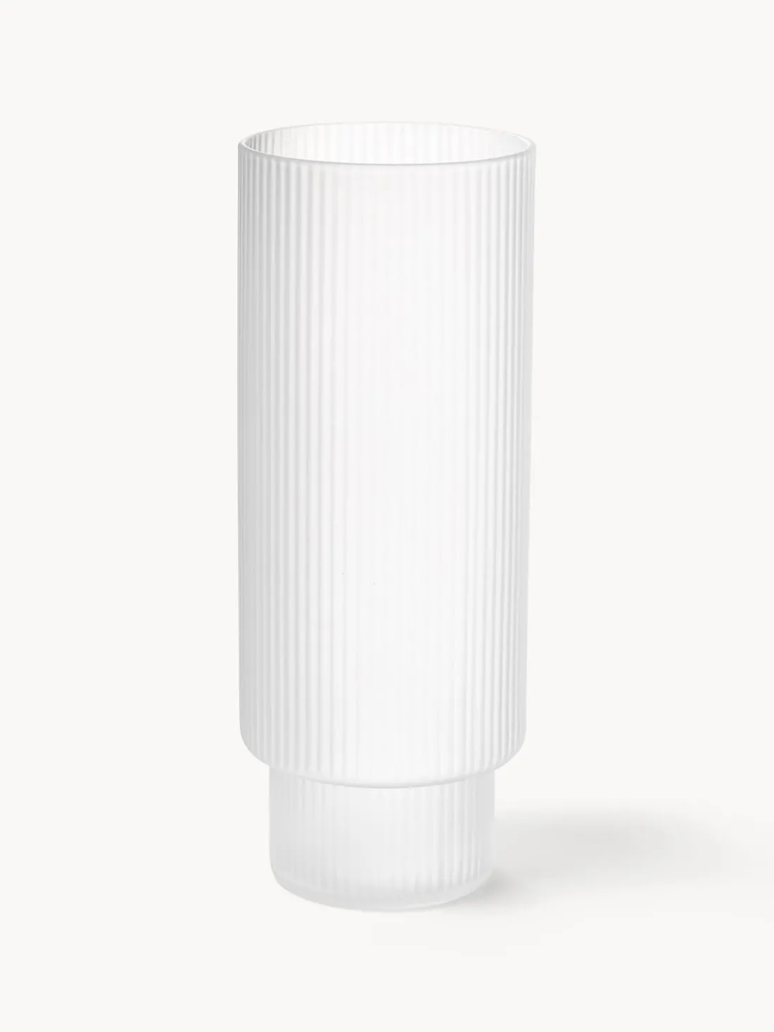 Vasos altos soplados con relieve Ripple, 4 uds.