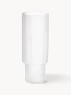 Vasos altos soplados con relieve Ripple, 4 uds.