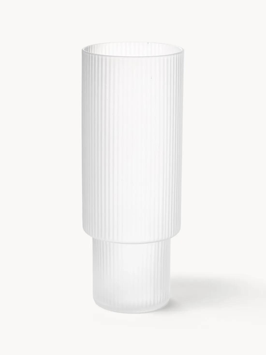 Vasos altos soplados con relieve Ripple, 4 uds.