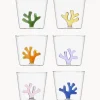 Vasos de agua artesanales Coral Reef, 6 uds.
