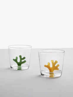 Vasos de agua artesanales Coral Reef, 6 uds.