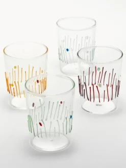 Vasos de agua artesanales Quattro Stagioni, 4 uds.
