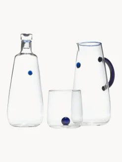 Vasos de agua artesanales soplados de vidrio borosilicato Bilia, 6 uds.