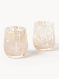 Vasos de agua artesanales Yava, 4 uds.