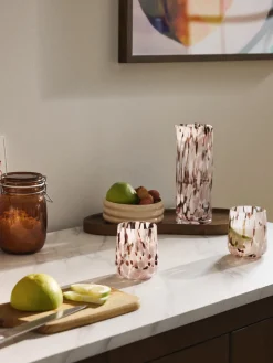 Vasos de agua artesanales con estampado de lunares Oakley, 4 uds.