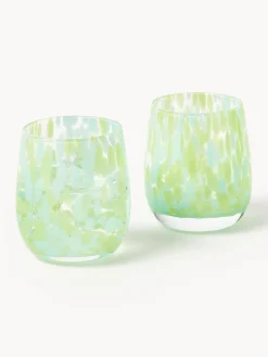 Vasos de agua artesanales Yava, 4 uds.