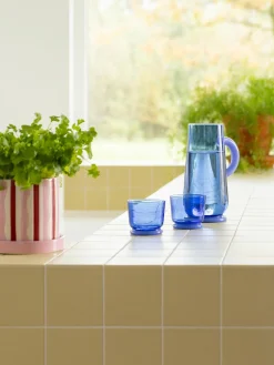 Vasos de agua artesanales de vidrio borosilicato Dew, 2 uds.