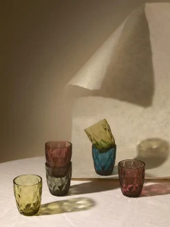 Vasos de agua con patrón texturizado Colorado, 4 uds.