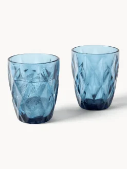Vasos de agua con patrón texturizado Colorado, 4 uds.