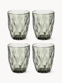 Vasos de agua con patrón texturizado Colorado, 4 uds.