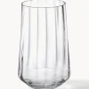 Vasos de agua de cristal con relieves Bernadotte, 6 uds.