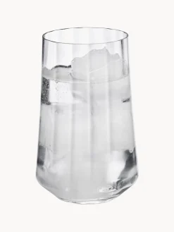 Vasos de agua de cristal con relieves Bernadotte, 6 uds.