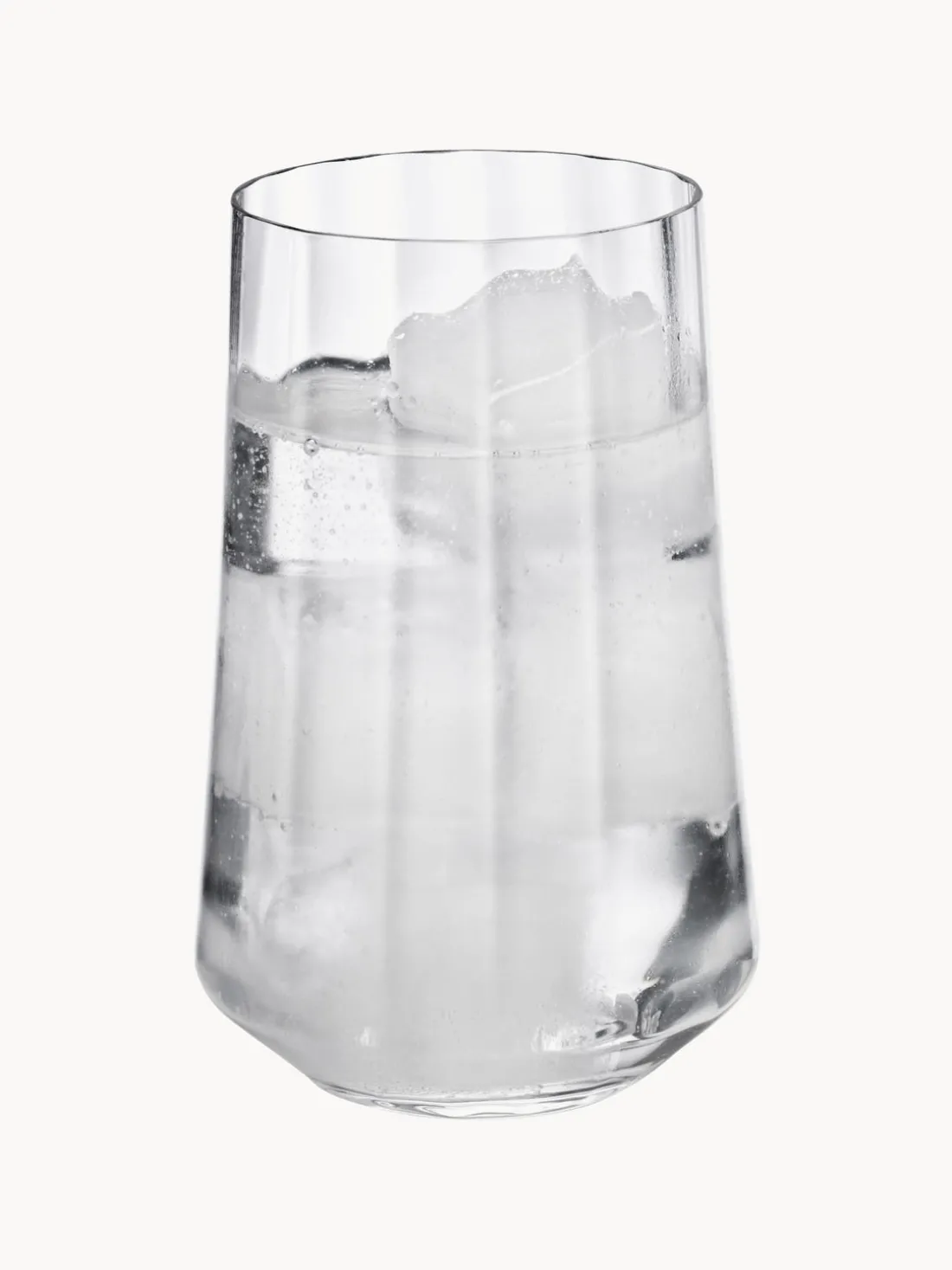 Vasos de agua de cristal con relieves Bernadotte, 6 uds.