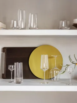 Vasos de agua de cristal con relieves Bernadotte, 6 uds.