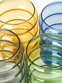 Vasos de agua soplados Bubbly, 4 uds.