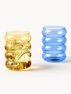 Vasos de agua soplados Bubbly, 4 uds.