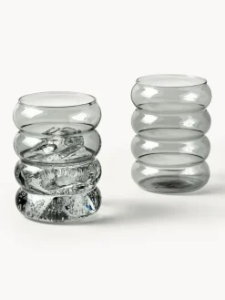 Vasos de agua soplados Bubbly, 4 uds.