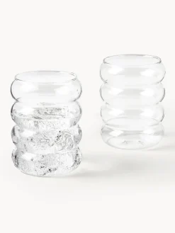 Vasos de agua soplados Bubbly, 4 uds.
