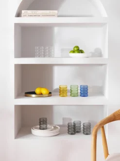 Vasos de agua soplados Bubbly, 4 uds.