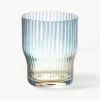 Vasos de agua soplados con relieve y brillo nacarino Juno, 4 uds.
